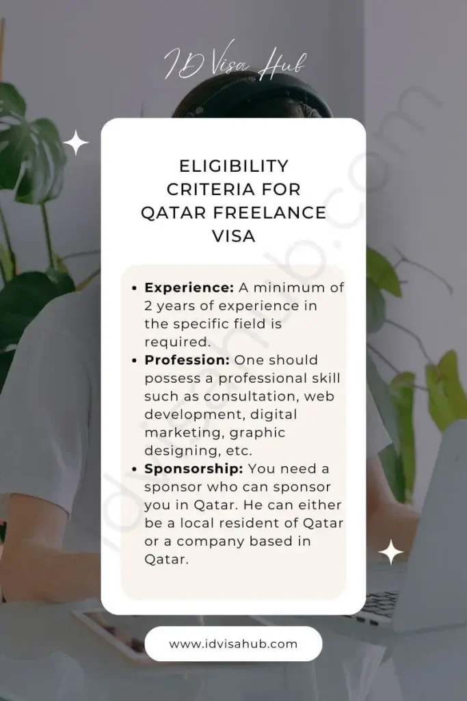 Eligibility Criteria for Qatar Freelance Visa