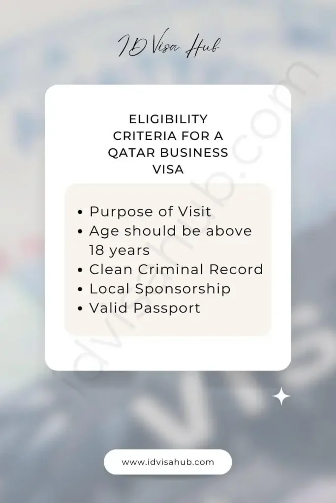 Eligibility Criteria for a Qatar Business Visa