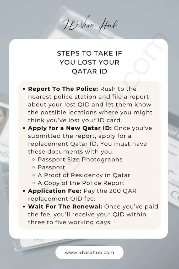 Steps To Take If You Lost Your Qatar ID