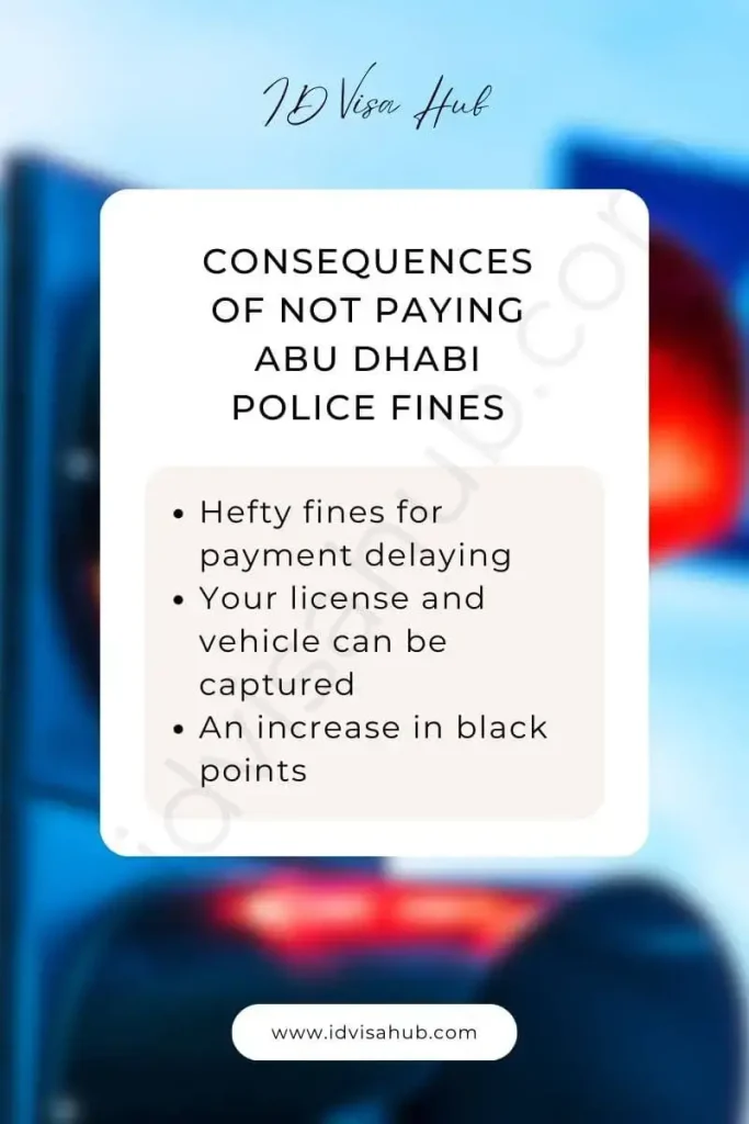 Consequences of Not Paying Abu Dhabi Police Fines