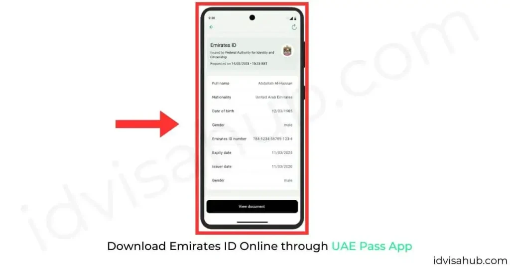 Download Emirates ID Online through UAE Pass App