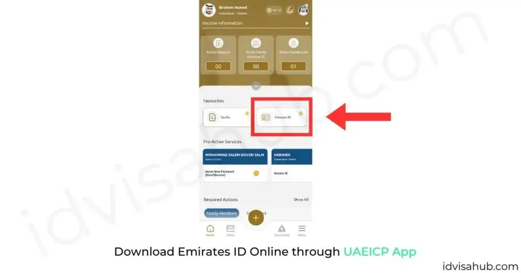 Download Emirates ID Online through UAEICP App