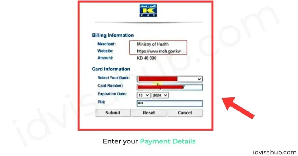 Enter your Payment Details