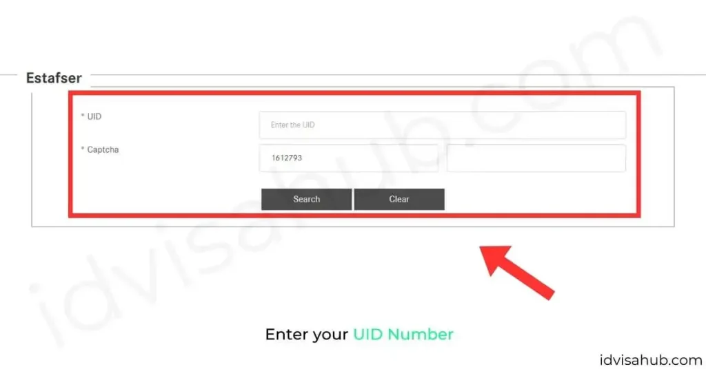 Enter your UID Number