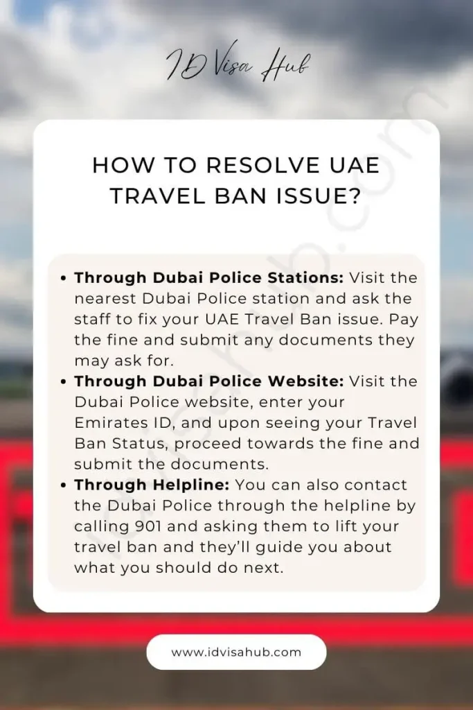 How To Resolve UAE Travel Ban Issue