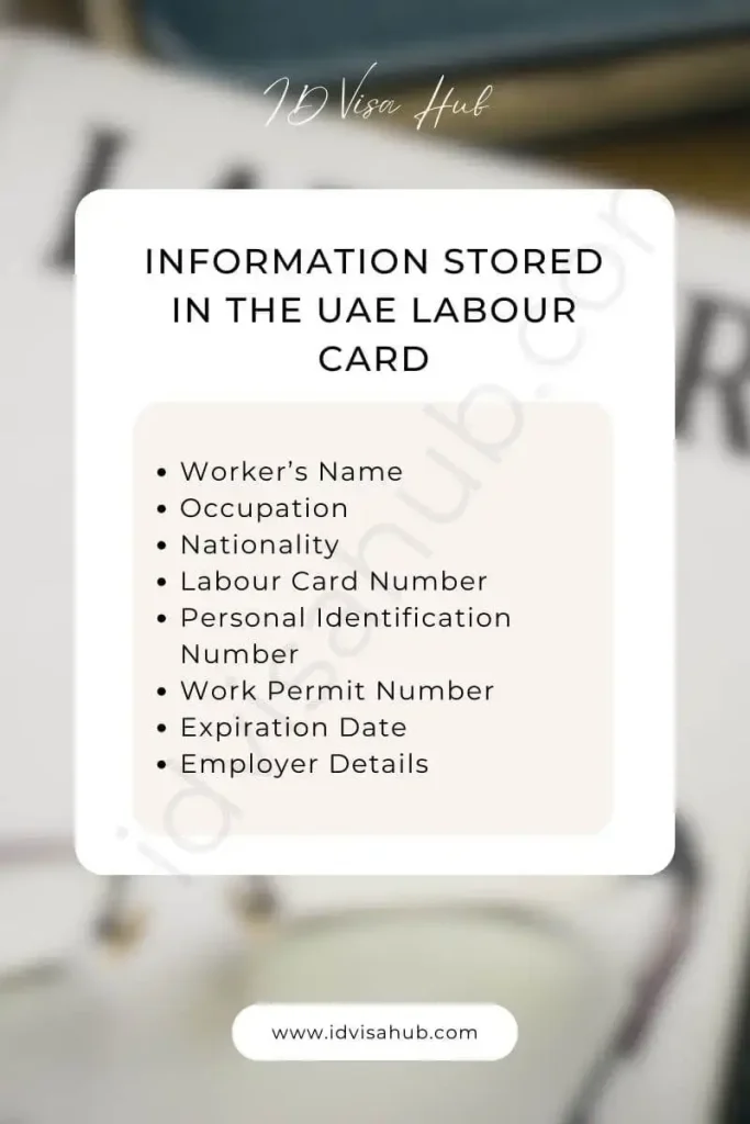 Information Stored in The UAE Labour Card