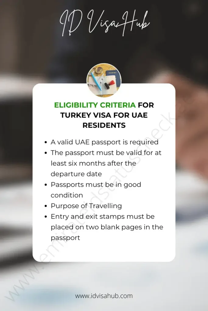 Eligibility Criteria for Turkey Visa for UAE Residents