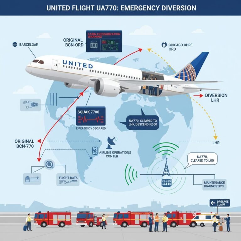 United Airlines Flight UA770 Emergency Diversion Status